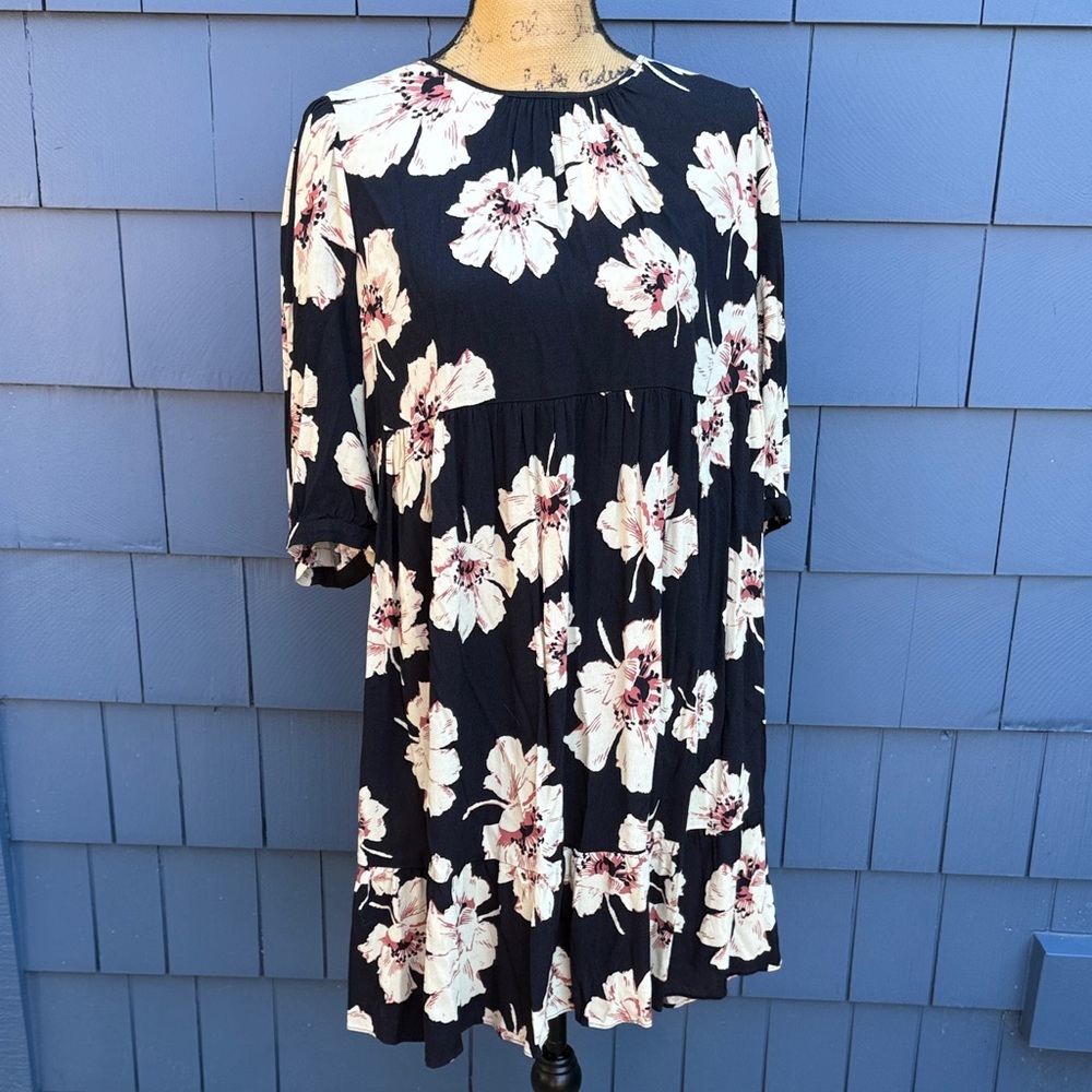Ba&sh Floral Black and White lady Dress large perfect